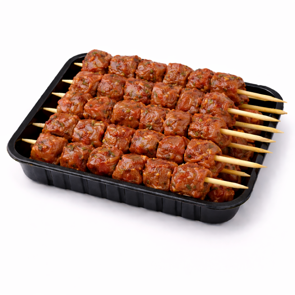 چنجه کبابی مزه دار شده